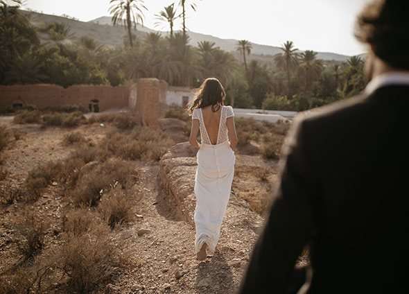 mariés dans le paysage marocain